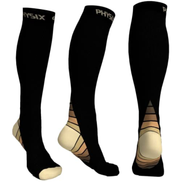 Physix Gear Compression Socks for Men & Women - Best for Circulation & Athletic Use