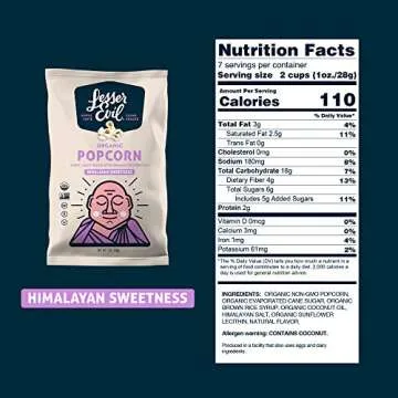 Lesserevil Himalayan Sweet Organic Popcorn - 35 Ounce Pack