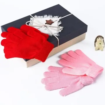 Cooraby 12 Pairs Kid's Winter Magic Gloves