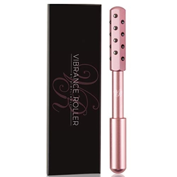 SimpliWell Face Massager - Skin Tightening, De-Puffing & Anti-Aging Rolling Tool - Rose Gold Vibranc...