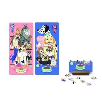 Ridley's Games: Pet Pride Cats vs Dogs Two 70-Piece Jigsaw Duel Puzzles | Race Against Your Friends to Complete Your Puzzle First | One Final Double-Sided Piece | Speed Puzzling