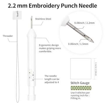 Embroidery Punch Needle DIY Set for Fun Crafts