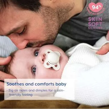 MAM Original Matte Baby Pacifier, Nipple Shape Helps Promote Healthy Oral Development, BPA-Free Silicone Nipple, Best for Breastfed Babies, Easy to Clean, 0-6 Months, 4 Count, Girl