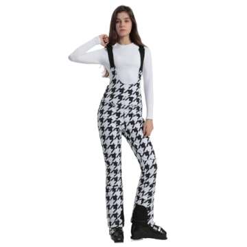 GSOU SNOW Women's Insulated Ski Bibs Waterproof Windproof