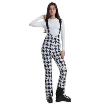 GSOU SNOW Women's Insulated Ski Bibs Waterproof Windproof