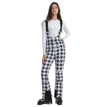 GSOU SNOW Women's Insulated Ski Bibs Waterproof Windproof