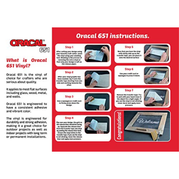 Oracal 651 Matte White Vinyl Sheets for Craft Cutters 10 Pack