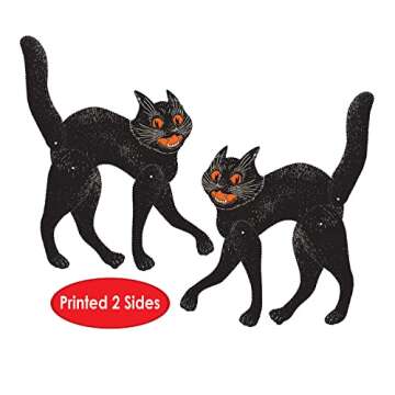 Beistle Jointed Scratch Cat - Black
