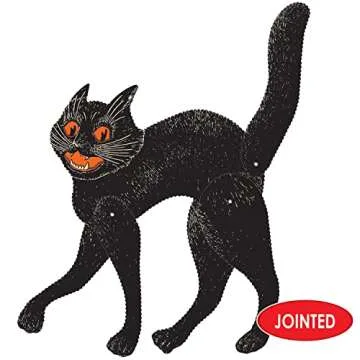 Beistle Jointed Scratch Cat - Black