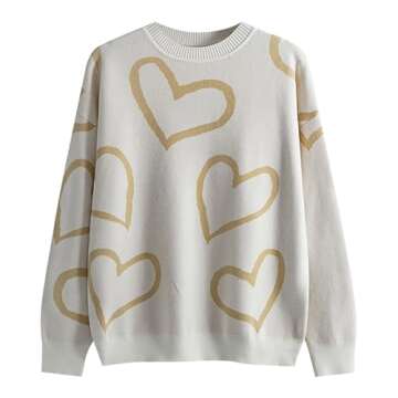 My+Orders Women's Valentine Sweatshirt Cute Heart Design