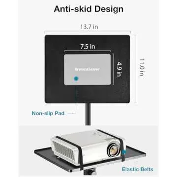 InnoGear Projector Stand Tripod, 21" to 38" Height Adjustable Portable Laptop Tripod Stand Music Stand Projector Tripod for Outdoor Office Home Stage Studio Podium Computer DJ Racks