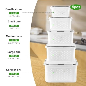 Leakproof Food Storage Containers - 5 PCS Freshness Keepers