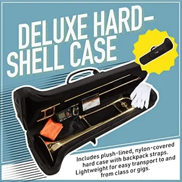 Mendini BB Tenor Trombone Kit Beginners Case Gloves