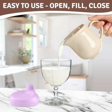 VIKROM Spill-Proof Wine Glass with Straw - Durable & Stylish