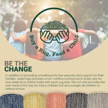 JadeYoga Organic Cotton Mysore Yoga Rug - Lightweight, Portable, and Machine Washable - Ideal for Restorative Yoga, Meditation, and Stretching for Men and Women - Yoga Mat Topper - Anatoo Orange