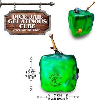 DND Dice Jail Gelatinous Cube, Dice Jail Prison, Time Out Gelatinous Cube, Punish Your Polyhedric Di...