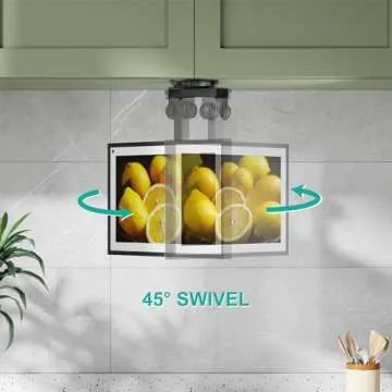 WALI Under Cabinet Mount for Echo Show 21, Echo Show 15, Height Adjustable and Foldable Mounting Bracket, Tilt Swivel for Alexa Echo Show 21, Echo Show 15, Holds up to 44lbs (ECS001), Black