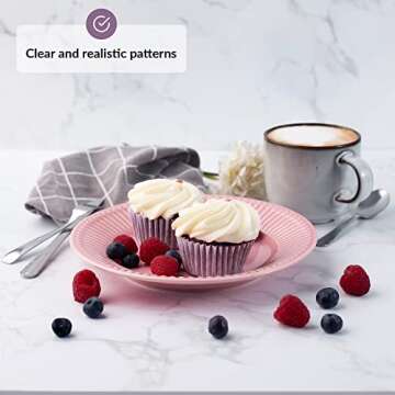 2 Pack Photo Backdrop Board | 23.5 x 23.5 Inches | Realistic Photography Background | Food Photography Background | Replica Surface | Product Photography Backdrops | Marble & Cement | Flat Lay | Large