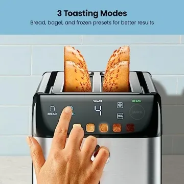 Chefman Smart Touch 4 Slice Digital Toaster with 6 Settings