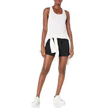 Amazon Essentials Women's Fleece Shorts with Pockets, Black, Small