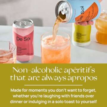 De Soi Non-Alcoholic Variety Pack, 8 fl oz (12-pack) | Ready to Drink, Alcohol Free Sparkling Apéri...