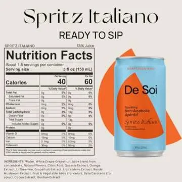 De Soi Non-Alcoholic Variety Pack, 8 fl oz (12-pack) | Ready to Drink, Alcohol Free Sparkling Apéritifs with Adaptogens, Natural Botanicals | No Added Sugar, No Preservatives, No Artificial Flavors