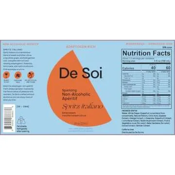 De Soi Non-Alcoholic Variety Pack, 8 fl oz (12-pack) | Ready to Drink, Alcohol Free Sparkling Apéritifs with Adaptogens, Natural Botanicals | No Added Sugar, No Preservatives, No Artificial Flavors