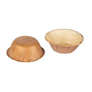 BIOZOYG Disposable 2.5" Rnd Mini Dip Bowls |100 Pcs Bowls 1.5 oz | Biodegradable & Compostable Bowls...