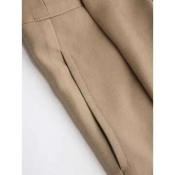 CIDER Khaki Pleated Shorts with Belt for Versatile Style