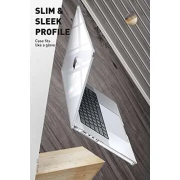 SUPCASE MacBook Pro 14 Inch Case 2021-2024 (Unicorn Beetle Clear), M4/M3/M2/M1 Pro/Max Chip [Anti-Scratch] Slim Clear Cover Accessories for MacBook Pro 14'' with Touch ID