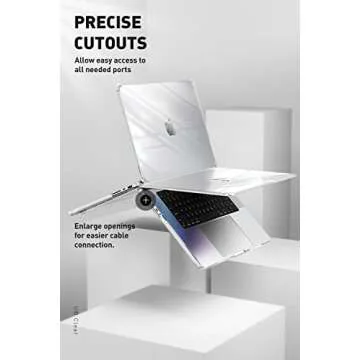 SUPCASE MacBook Pro 14 Inch Case 2021-2024 (Unicorn Beetle Clear), M4/M3/M2/M1 Pro/Max Chip [Anti-Scratch] Slim Clear Cover Accessories for MacBook Pro 14'' with Touch ID