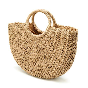 Chic Women's Straw Beach Tote Bag for Summer Fun