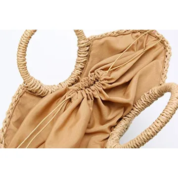 Chic Women's Straw Beach Tote Bag for Summer Fun