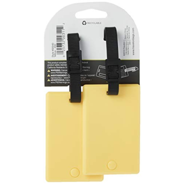 Travelon Set of 2 Neon Yellow Luggage Tags for Travelers