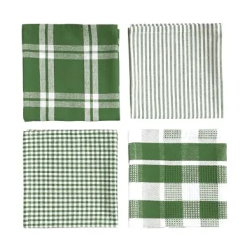 Premium 100% Cotton Kitchen Dish Cloths - 12 Pack Set