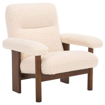 Buy SAFAVIEH Attwell Cream Faux Shearling Accent Chair