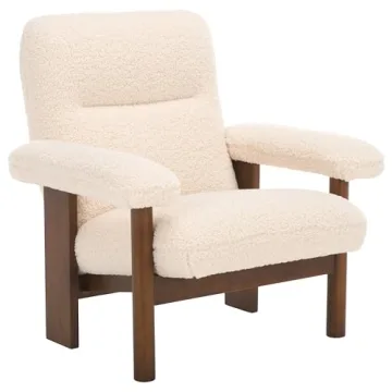 Buy SAFAVIEH Attwell Cream Faux Shearling Accent Chair
