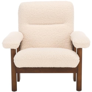 Buy SAFAVIEH Attwell Cream Faux Shearling Accent Chair