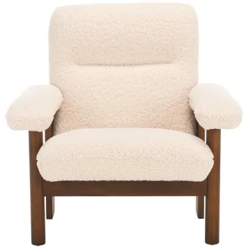 Buy SAFAVIEH Attwell Cream Faux Shearling Accent Chair