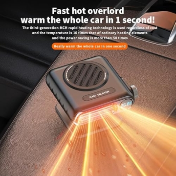 CODEYO 12V Fast Heating Car Heater with 360° Adjustable Vent