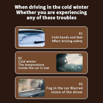 CODEYO 12V Fast Heating Car Heater with 360° Adjustable Vent