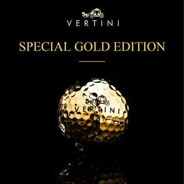 Vertini 24K PT. Gold Golf Ball and Ball Marker with Hat Clip Luxurious Golf Gifts for Golfer Unique ...