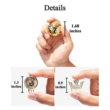 Vertini 24K PT. Gold Golf Ball and Ball Marker with Hat Clip Luxurious Golf Gifts for Golfer Unique Golf Accessories for Men and Women Golden Balls for Practice Present and Decoration