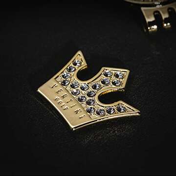 Vertini 24K PT. Gold Golf Ball and Ball Marker with Hat Clip Luxurious Golf Gifts for Golfer Unique Golf Accessories for Men and Women Golden Balls for Practice Present and Decoration