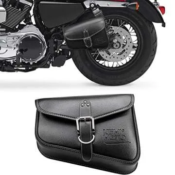 ISSYAUTO Motorcycle Swingarm Tool Bag - Durable 10L Saddlebag for Sportster and Rebel Bikes