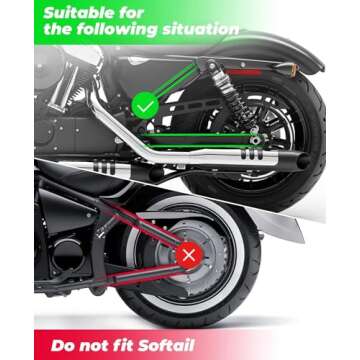 ISSYAUTO Motorcycle Swingarm Tool Bag 10L for Sportster