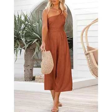 Stylish One Shoulder Summer Jumpsuit for Women