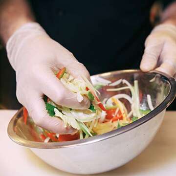 Basic Medical Clear Vinyl Exam Gloves - 1000 Count, Latex-Free