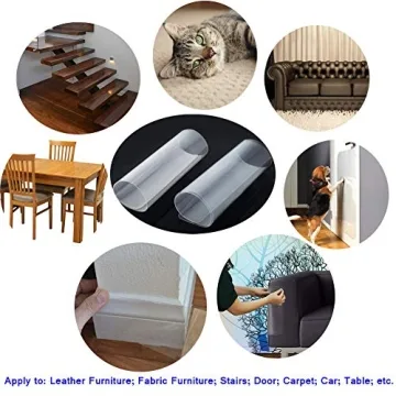 CAILENI 8 Pcs Transparent Cat Scratch Deterrent Couch Protector