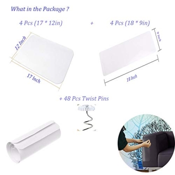 CAILENI 8 Pcs Transparent Cat Scratch Deterrent Couch Protector